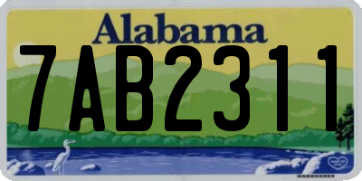 AL license plate 7AB2311
