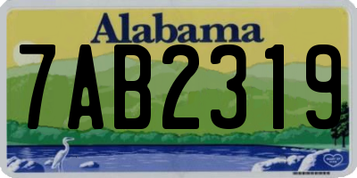 AL license plate 7AB2319