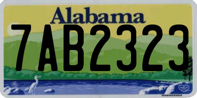 AL license plate 7AB2323