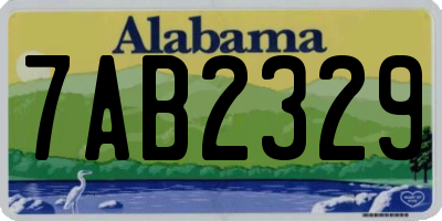 AL license plate 7AB2329