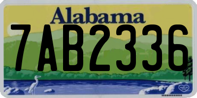 AL license plate 7AB2336