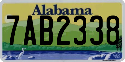 AL license plate 7AB2338