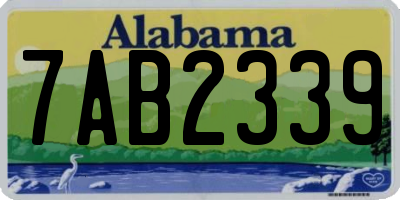 AL license plate 7AB2339