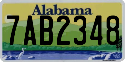 AL license plate 7AB2348