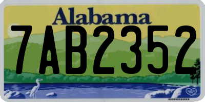 AL license plate 7AB2352