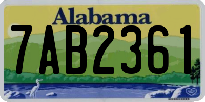 AL license plate 7AB2361