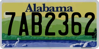 AL license plate 7AB2362