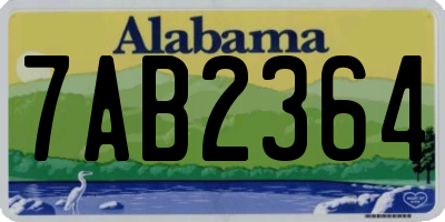 AL license plate 7AB2364