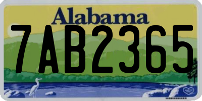 AL license plate 7AB2365