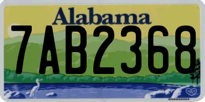AL license plate 7AB2368