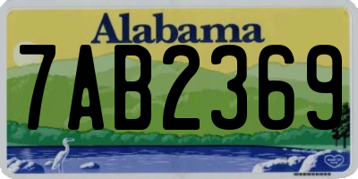 AL license plate 7AB2369