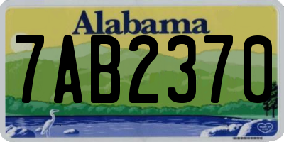 AL license plate 7AB2370