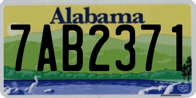 AL license plate 7AB2371