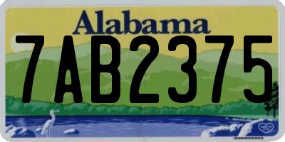 AL license plate 7AB2375