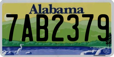 AL license plate 7AB2379