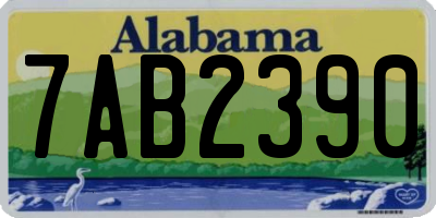 AL license plate 7AB2390