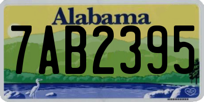 AL license plate 7AB2395