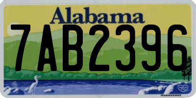 AL license plate 7AB2396