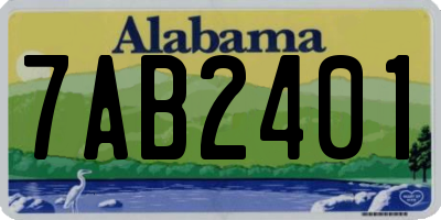 AL license plate 7AB2401