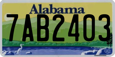 AL license plate 7AB2403