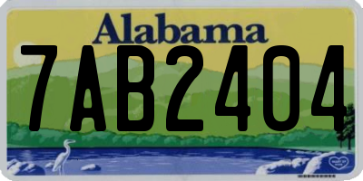 AL license plate 7AB2404