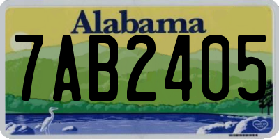 AL license plate 7AB2405