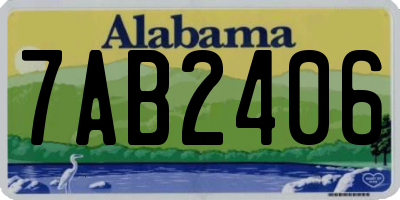AL license plate 7AB2406