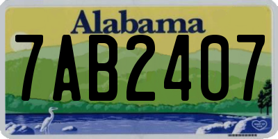 AL license plate 7AB2407