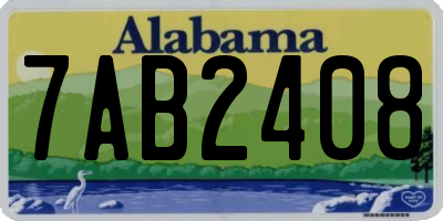 AL license plate 7AB2408