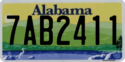 AL license plate 7AB2411