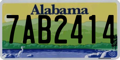 AL license plate 7AB2414