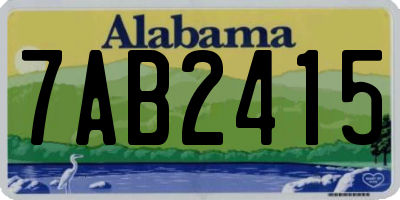 AL license plate 7AB2415