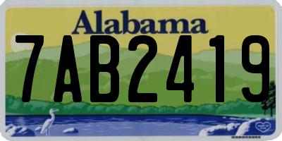 AL license plate 7AB2419