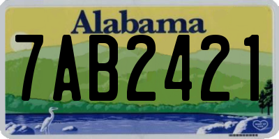 AL license plate 7AB2421
