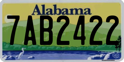 AL license plate 7AB2422