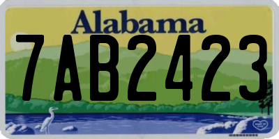 AL license plate 7AB2423