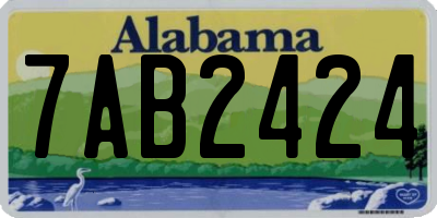 AL license plate 7AB2424