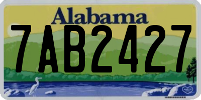 AL license plate 7AB2427