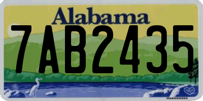 AL license plate 7AB2435