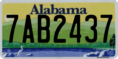 AL license plate 7AB2437