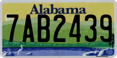 AL license plate 7AB2439