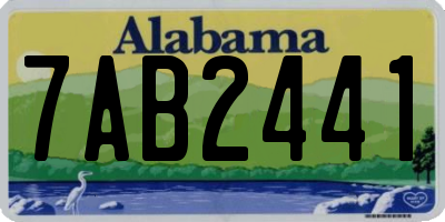 AL license plate 7AB2441