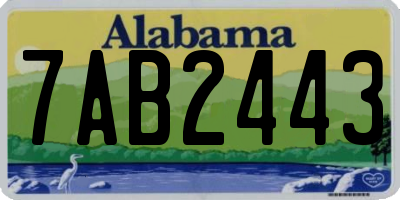 AL license plate 7AB2443