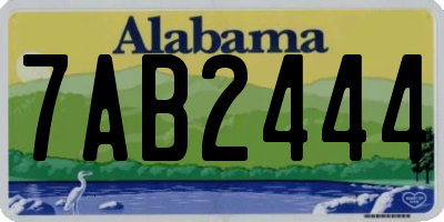 AL license plate 7AB2444