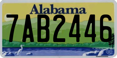 AL license plate 7AB2446