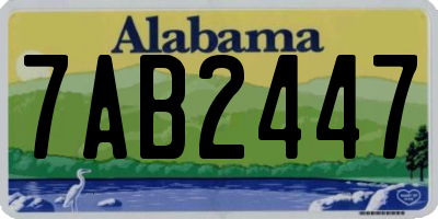AL license plate 7AB2447