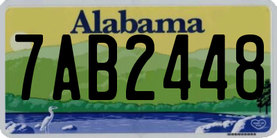 AL license plate 7AB2448
