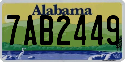 AL license plate 7AB2449