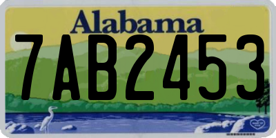 AL license plate 7AB2453