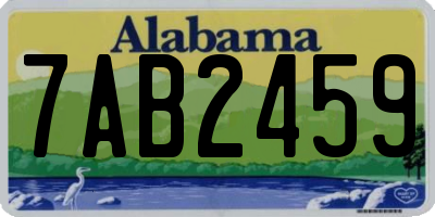 AL license plate 7AB2459